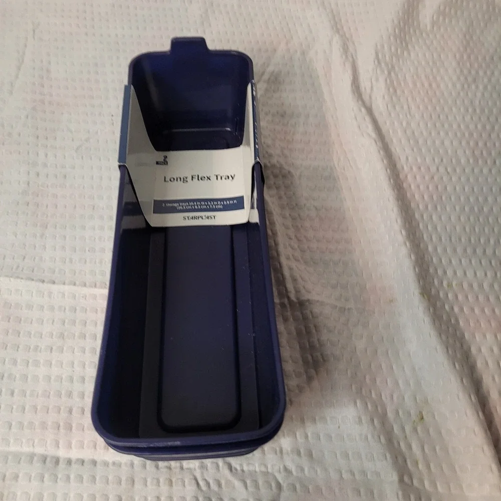 Starplast Long Flex Tray 2 Pack Navy Blue Drawer Organizer Storage Bins BPA Free